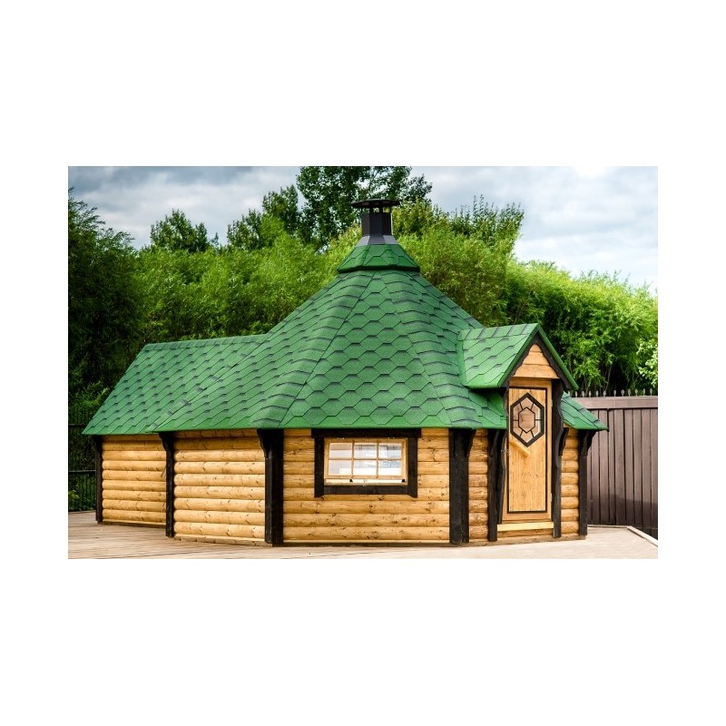 Domek grillowy 16,5m2 z dobudówką 3m2