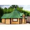 Domek grillowy 16,5m2 z dobudówką 3m2