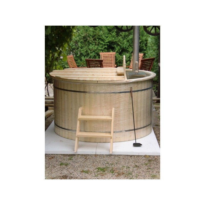 Balia ogrodowa śr. 1,5m z wkładem polipropylenowym i piecem wewnętrznym