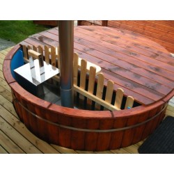 Balia ogrodowa śr. 1,9m z wkładem polipropylenowym i piecem wewnętrznym