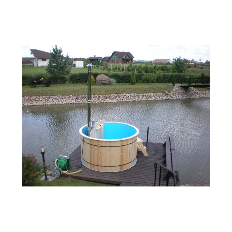 Balia ogrodowa śr. 2,2m z wkładem polipropylenowym i piecem wewnętrznym