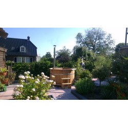 Balia ogrodowa śr. 2,2m z termodrewna z piecem wewnętrznym