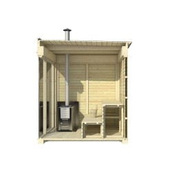 Sauna Kostka 2x3m z przebieralnią