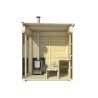 Sauna Kostka 2x3m z przebieralnią