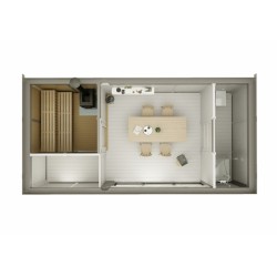 Sauna Kostka 3x6m z przedsionkiem