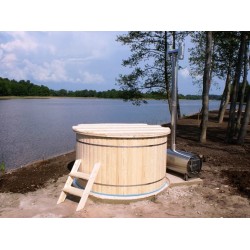 Balia ogrodowa śr. 1,9m z wkładem polipropylenowym i piecem wewnętrznym