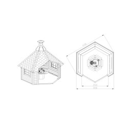 Nordycka otwarta wiata grillowa 9,2m2