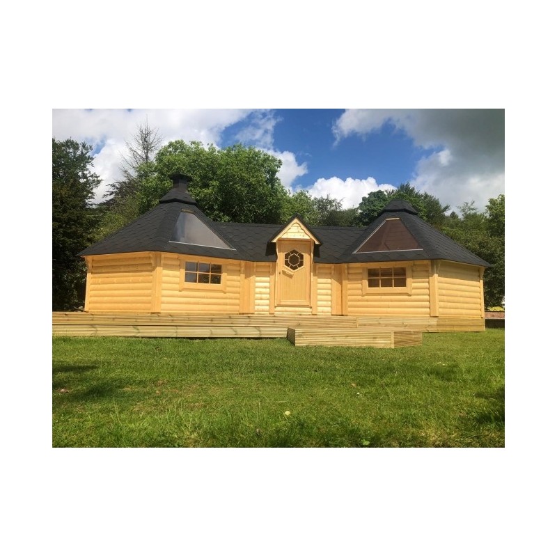 Podwójny domek grillowy 9,2m2 + 9,2m2